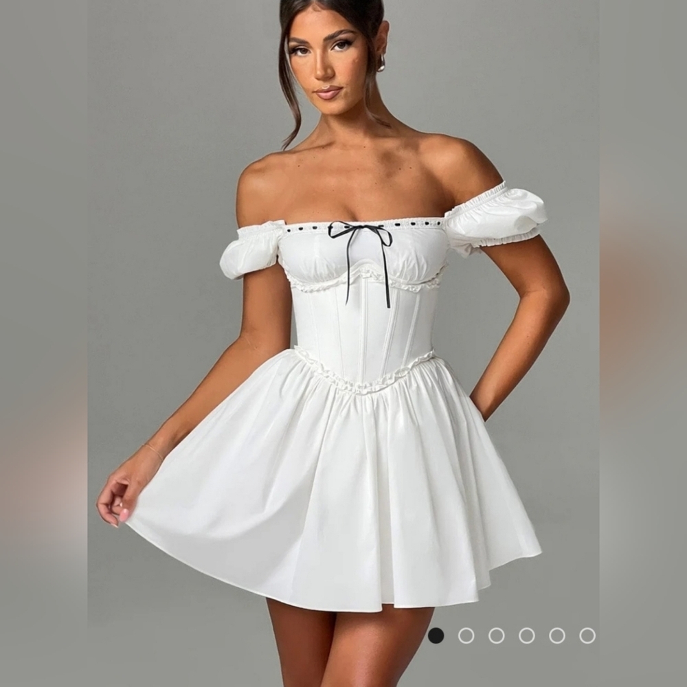 Babyboo PENELOPE MINI DRESS - BLACK/WHITE size Medium